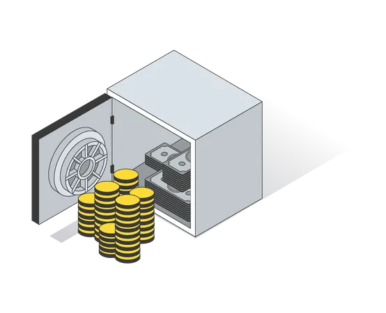 Bank Locker  Illustration