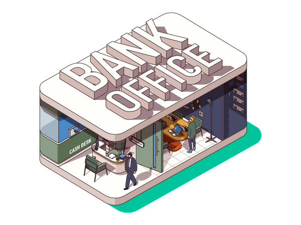 Bank Office  イラスト