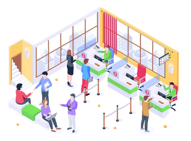 Banking Hall  イラスト