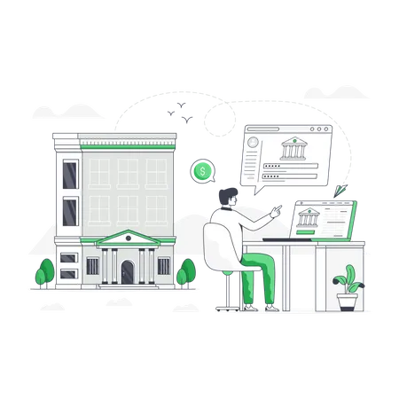 Banking Website  Illustration