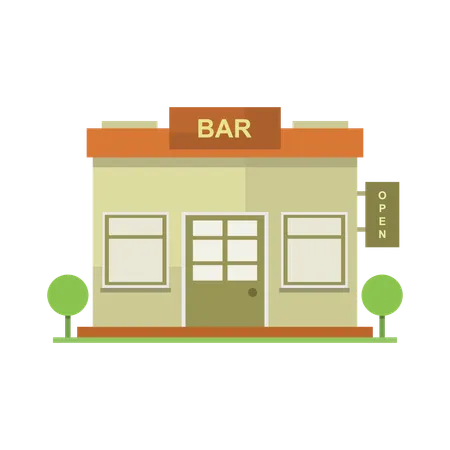 Bar Building  Illustration