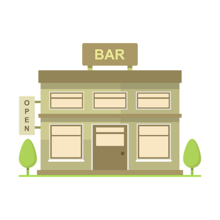 Bar Building  Illustration