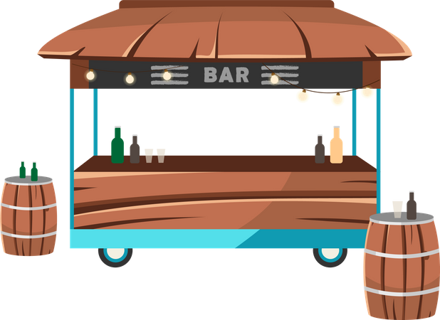 Bar food truck  Illustration