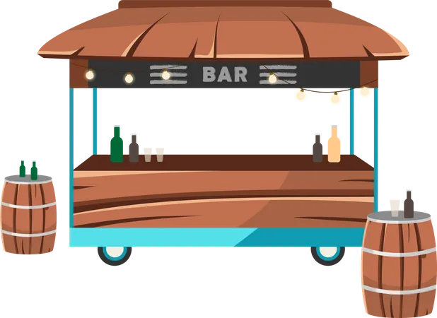 Bar food truck  Illustration