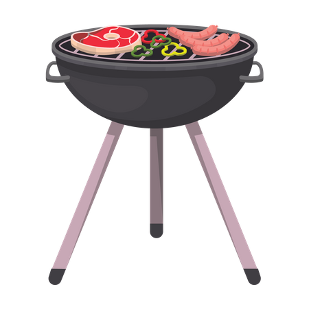 Barbeque Pot  Illustration