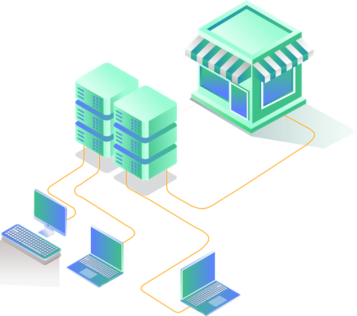 Base de données pour les transactions en magasin  Illustration