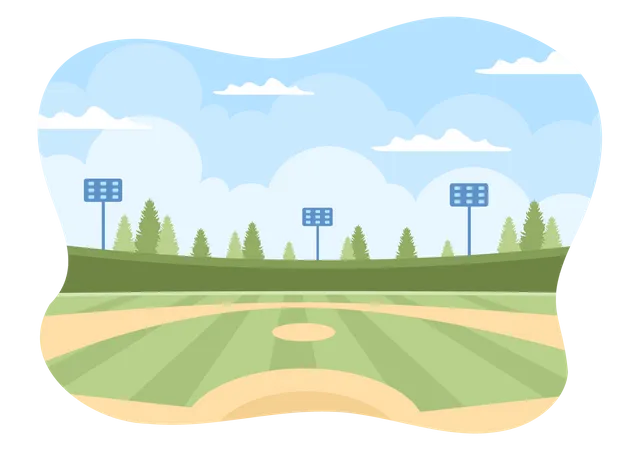 Baseball Ground  Illustration