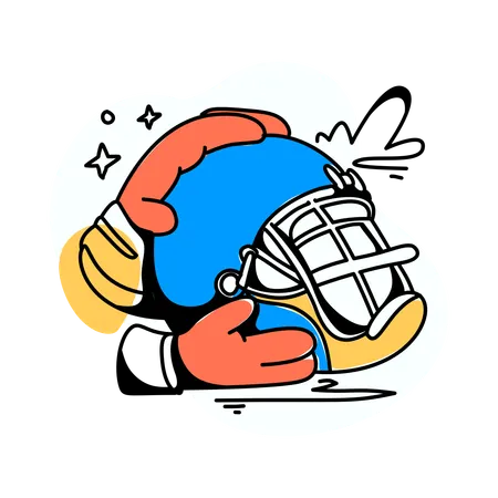 Baseball helmet  Illustration