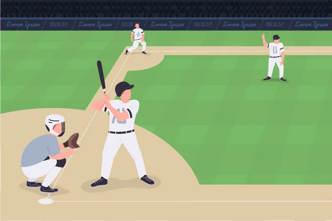 Baseball match  Illustration