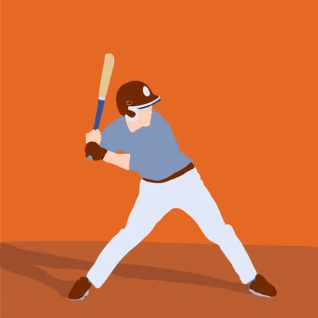 Baseball player better on field  Illustration