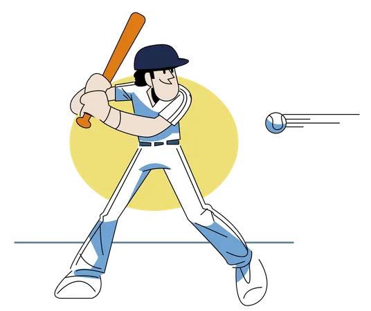 Baseball player  Illustration