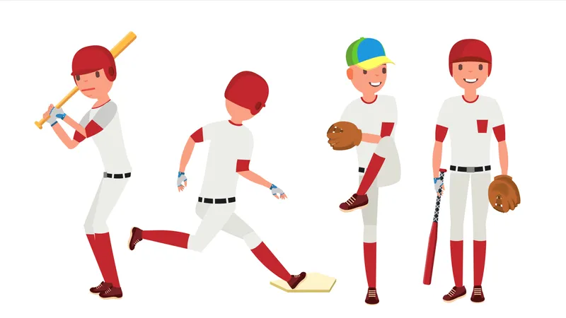 Baseball Player  Illustration