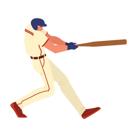 Baseball player with bat  Illustration