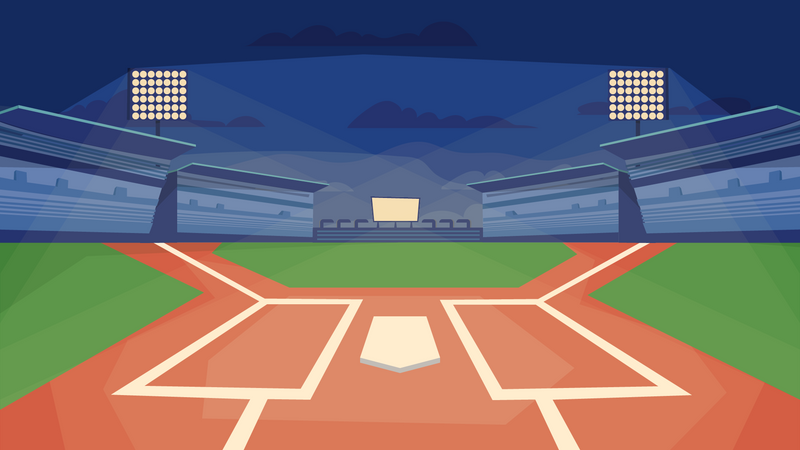 Baseball stadium  イラスト