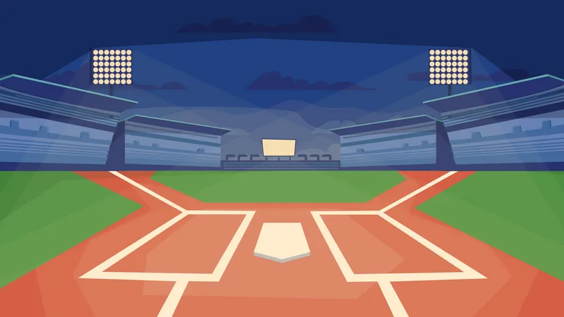 Baseball stadium  イラスト