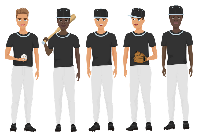 Baseball team  イラスト