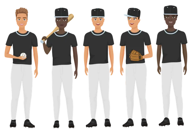 Baseball team  イラスト