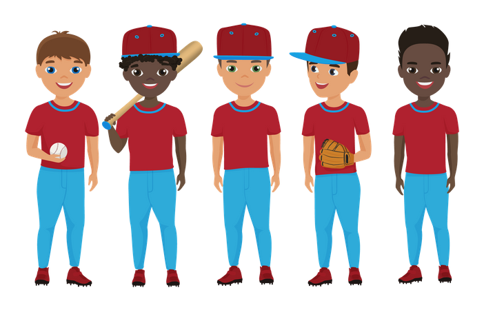 Baseball team  イラスト