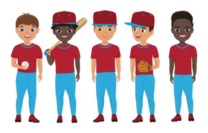 Baseball team  イラスト