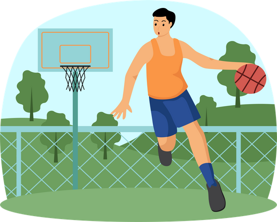 Basketball Player  Illustration