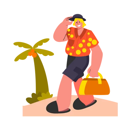 Beach holiday  Illustration