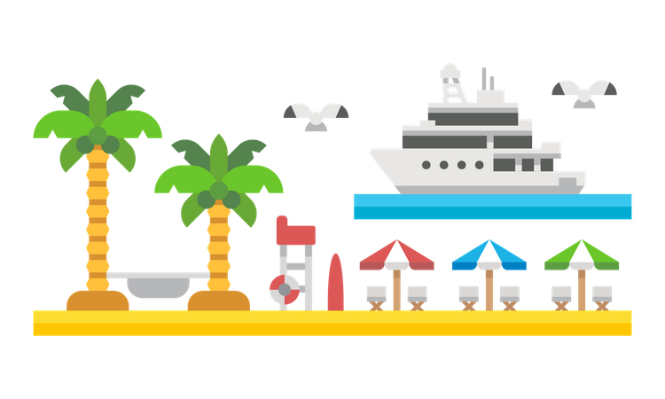 Beach resort  Illustration