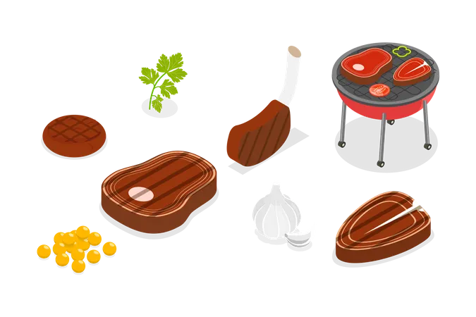 Beef Steaks  Illustration