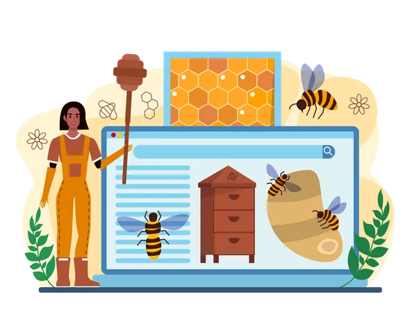 Beekeeper online service  일러스트레이션