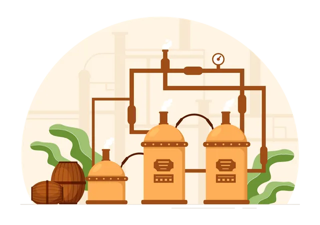 Beer Brewery  Illustration