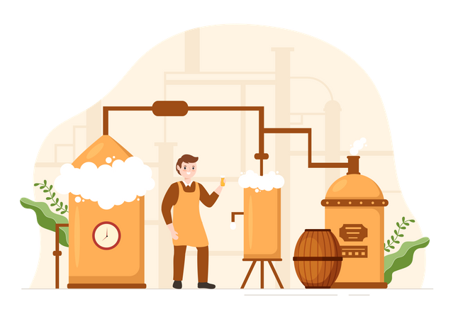 Beer making  Illustration