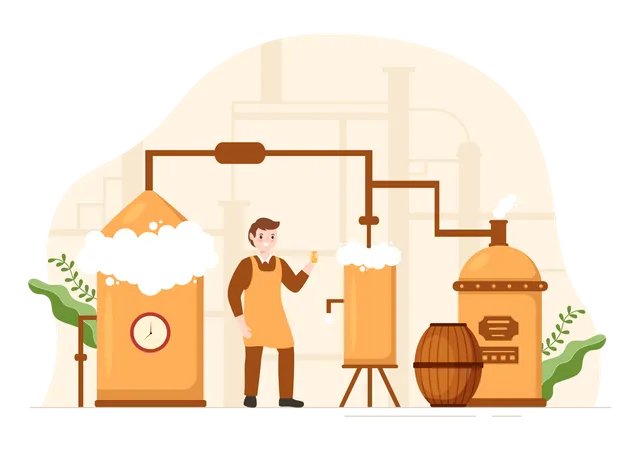 Beer making  Illustration