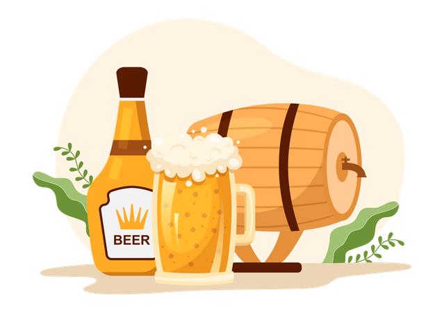 Beer making process  Illustration