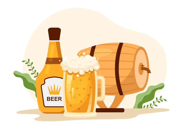 Beer making process  Illustration