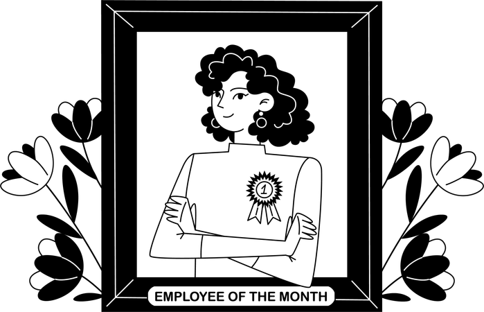 Best employee of month  Illustration