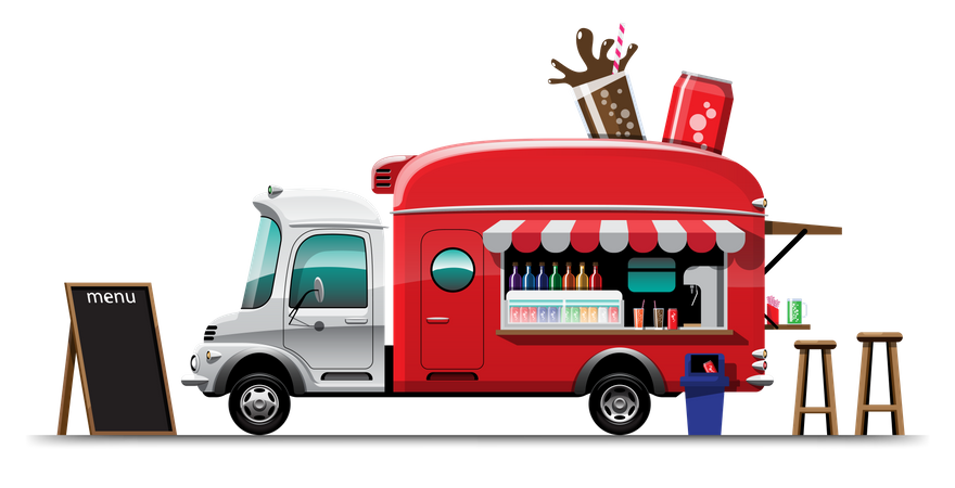 Beverage van  Illustration