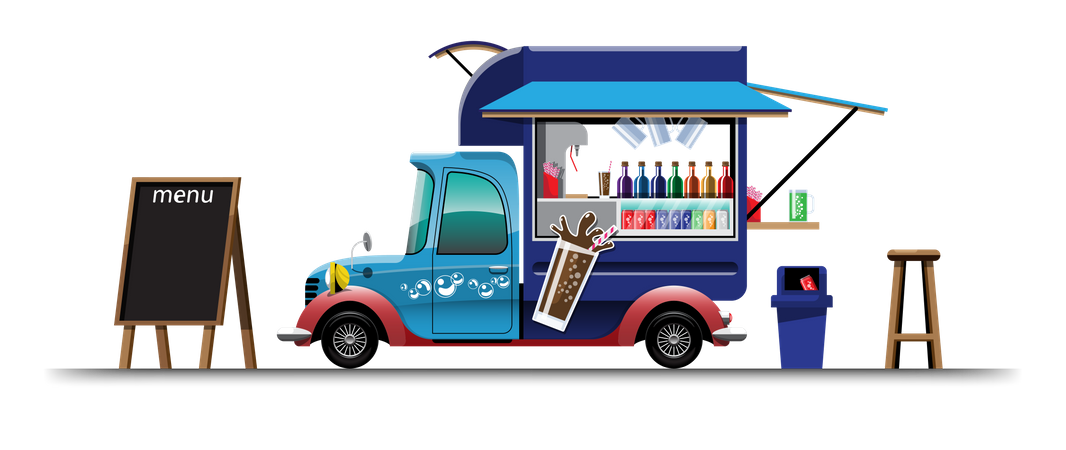 Beverage Van  Illustration