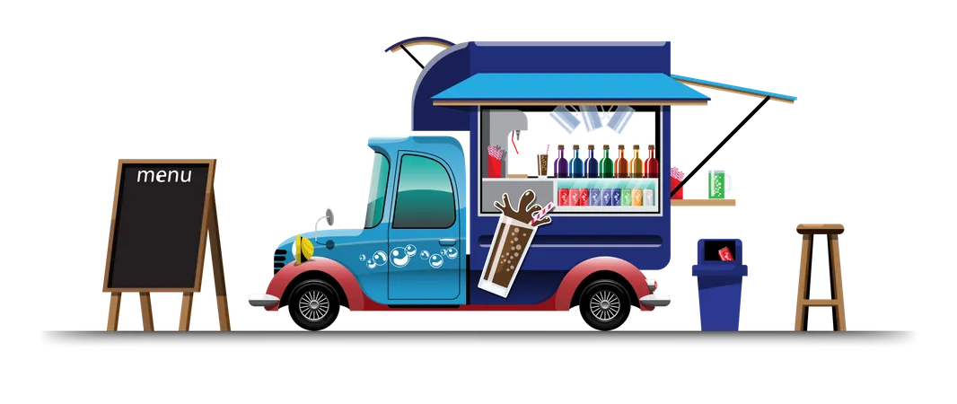 Beverage Van  Illustration