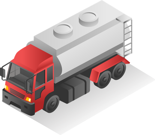 Big tank truck  Illustration