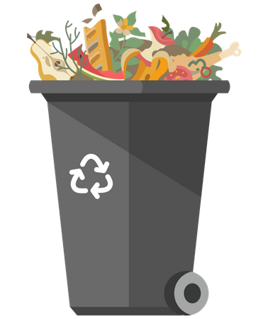 Biodegradable waste  Illustration