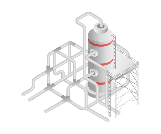 Biogas industry  Illustration