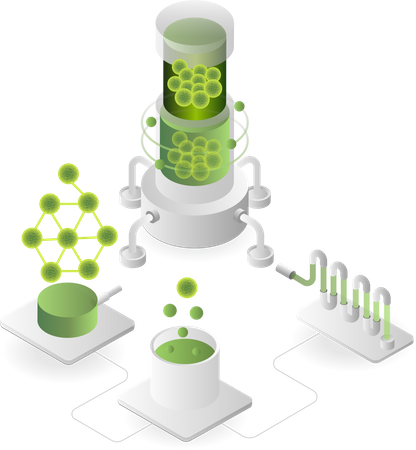 Biogas Production  Illustration