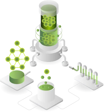 Biogas Production  Illustration