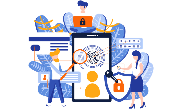 Biometric Security  Illustration