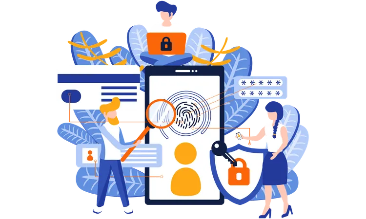 Biometric Security  Illustration