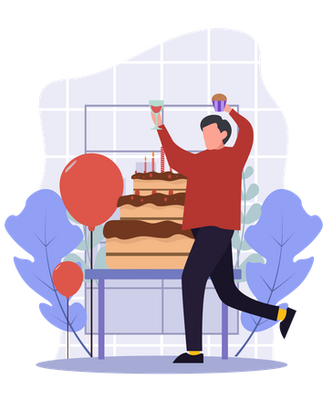 Birthday Celebration  Illustration