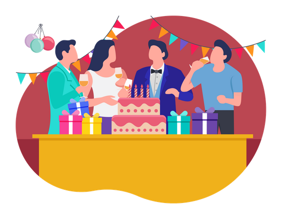 Birthday Celebration party  Illustration