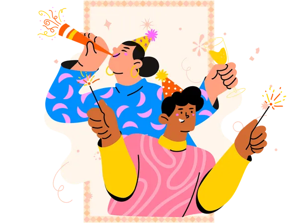 Birthday Party Celebration  Illustration