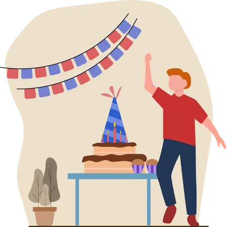 Birthday party decoration  Illustration