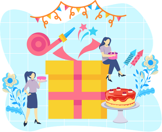 Birthday Surprise  Illustration