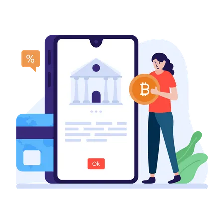 Bitcoin Bank  Illustration